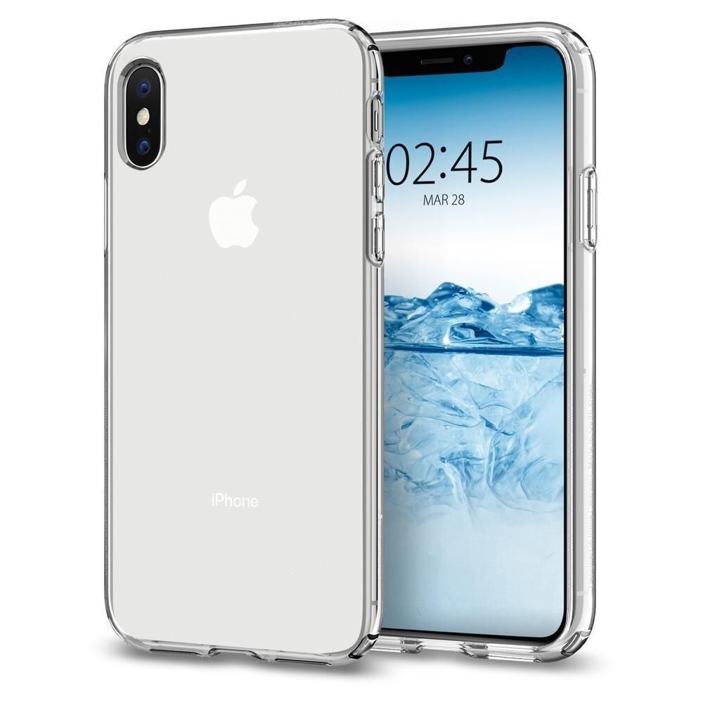Spigen iPhone XS ile Uyumlu Kılıf Liquid Crystal 4 Tarafı Koruma