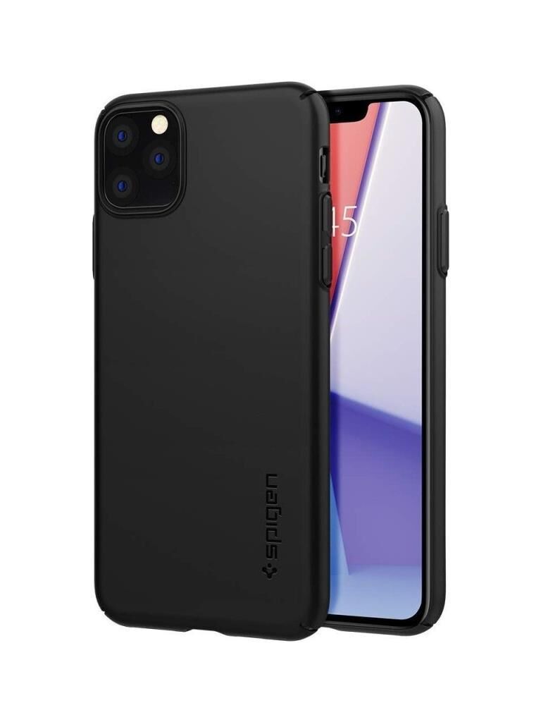 Spigen iPhone 11 Pro Max ile Uyumlu Kılıf Thin Fit Air Black