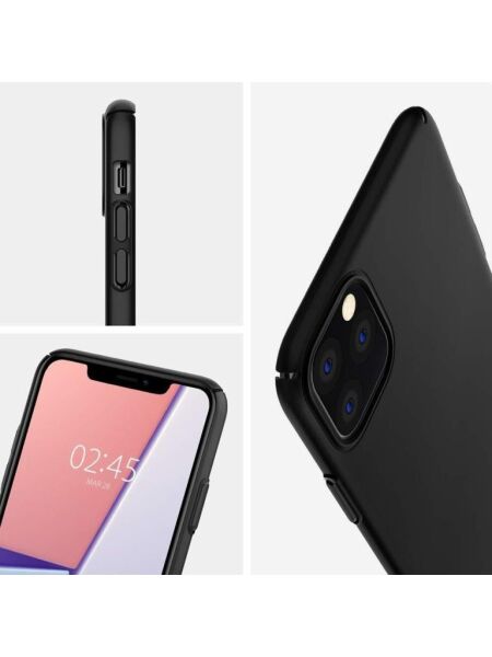 Spigen iPhone 11 Pro Max ile Uyumlu Kılıf Thin Fit Air Black