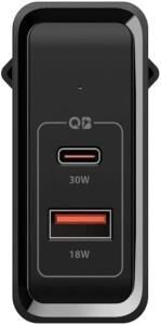 Spigen F211 SteadiBoost 48W Hızlı Şarj Cihazı (USB-C PD 3.0 30W + Quick Charge 3.0 18W) Duvar Şarjı
