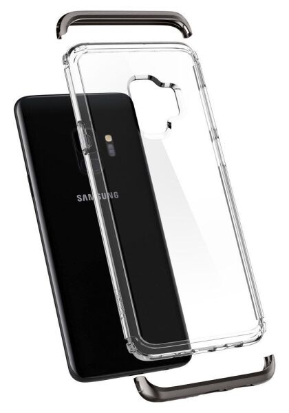 Spigen Galaxy S9 ile Uyumlu Kılıf Neo Hybrid NC Crystal Gunmetal