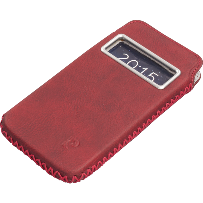 Pierre Cardin iPhone 6 ile Uyumlu Deri Kese Koruma Kılıfı Kırmızı PCF-J02