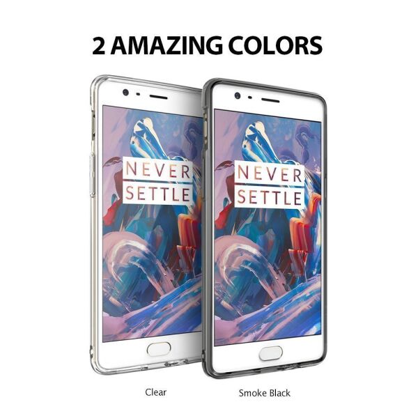 Ringke Fusion OnePlus 3 / 3T ile Uyumlu Kılıf Crystal Clear TPU Bumper Extra Darbe Emici