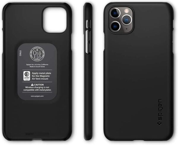 Spigen iPhone 11 Pro Max ile Uyumlu Kılıf Thin Fit Black