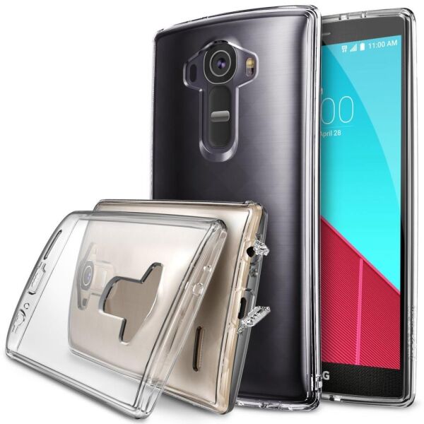 Ringke Fusion G4 ile Uyumlu Kılıf Crystal Clear TPU Bumper Extra Darbe Emici
