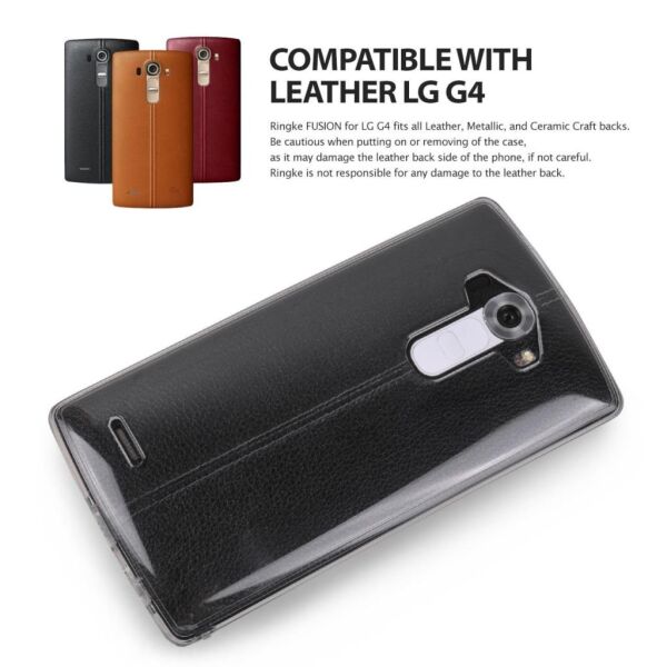 Ringke Fusion G4 ile Uyumlu Kılıf Crystal Clear TPU Bumper Extra Darbe Emici
