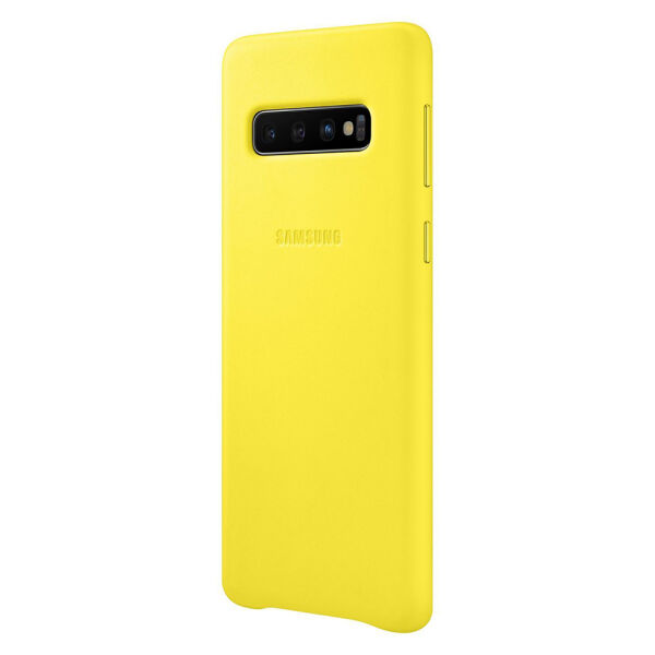 Galaxy S10 ile Uyumlu Kılıf Leather Cover Sarı EF-VG973LYEGWW