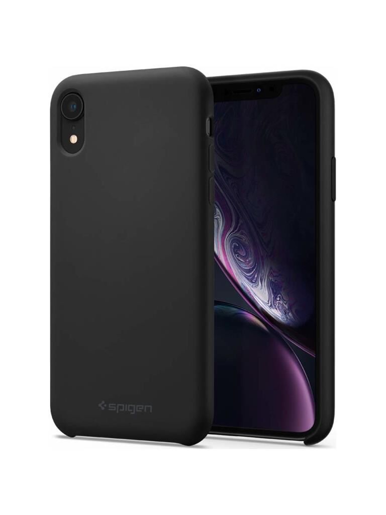 Spigen iPhone XR ile Uyumlu Kılıf Silicone Fit Black