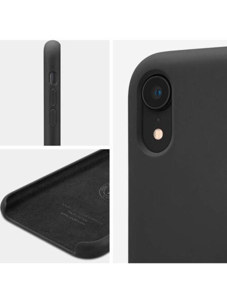 Spigen iPhone XR ile Uyumlu Kılıf Silicone Fit Black