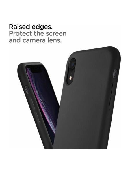 Spigen iPhone XR ile Uyumlu Kılıf Silicone Fit Black