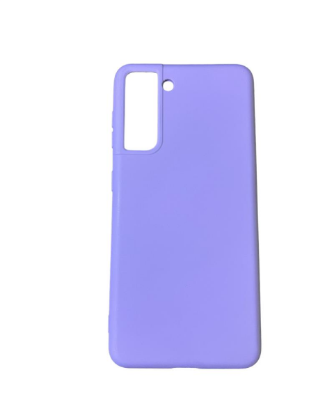 Galaxy S21 ile Uyumlu Cappy Silikon Kılıf Lila