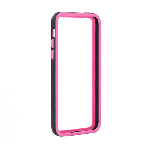 Tavik iPhone 5C ile Uyumlu Kılıf Bumper Siyah Pembe PKG1658