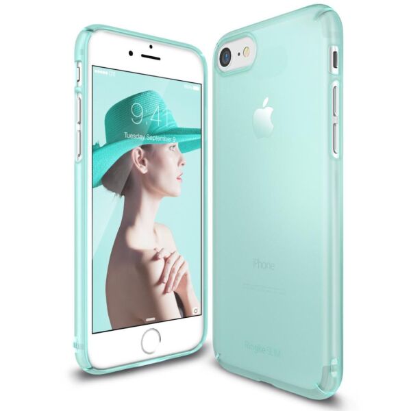 Ringke Slim Frost iPhone 7/8 ile Uyumlu Kılıf Mint İnce Buzlu Transparan
