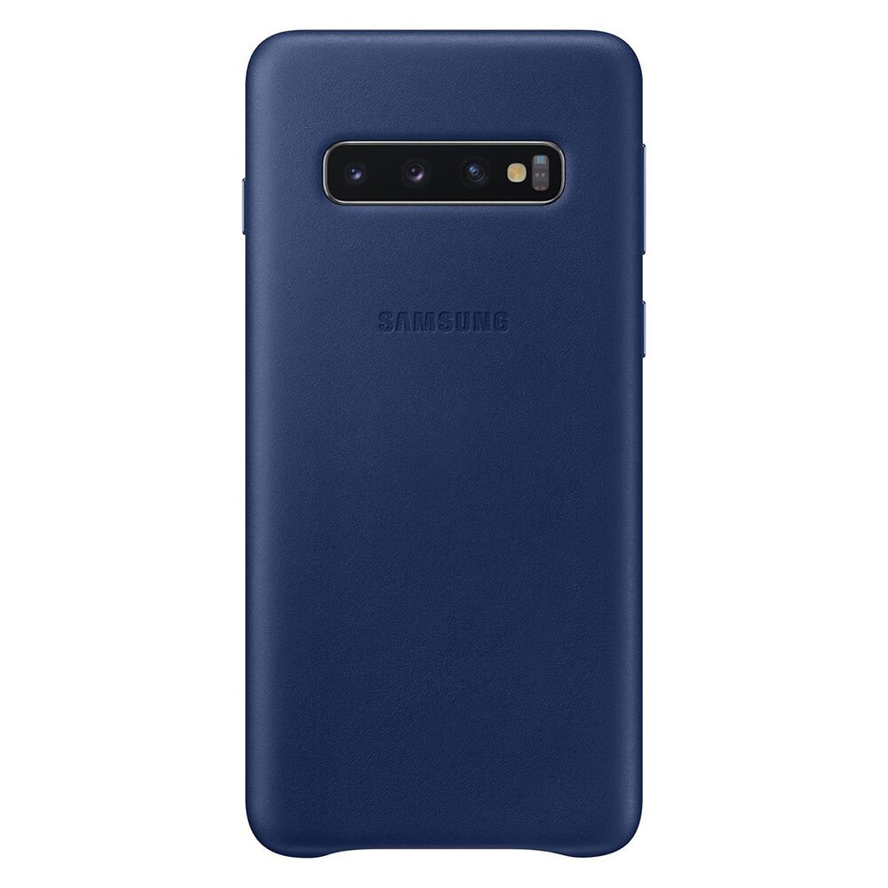 Galaxy S10 ile Uyumlu Kılıf Leather Cover Lacivert EF-VG973LNEGWW