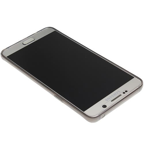Galaxy Note 5 ile Uyumlu Kılıf İnce Şeffaf Silikon Siyah