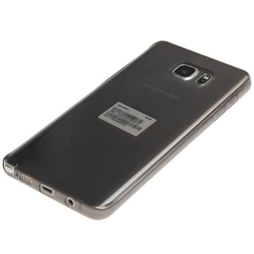 Galaxy Note 5 ile Uyumlu Kılıf İnce Şeffaf Silikon Siyah