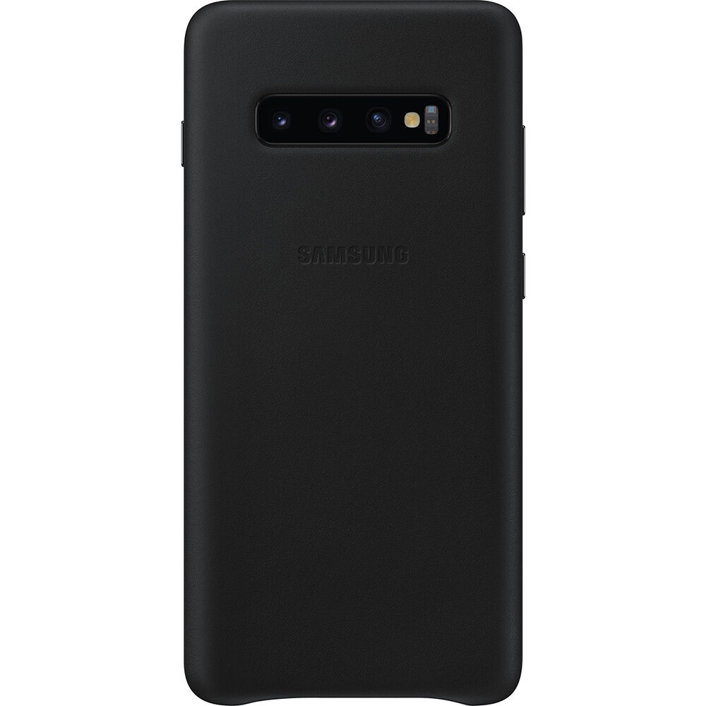 Galaxy S10+ Plus ile Uyumlu Kılıf Leather Cover Siyah EF-VG975LBEGWW