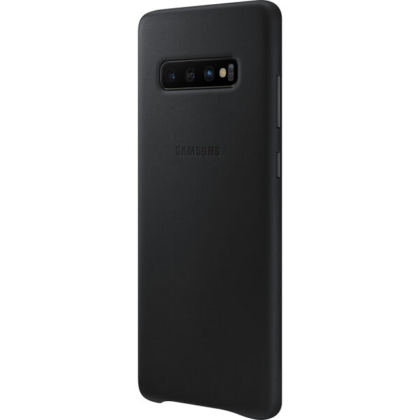 Galaxy S10+ Plus ile Uyumlu Kılıf Leather Cover Siyah EF-VG975LBEGWW