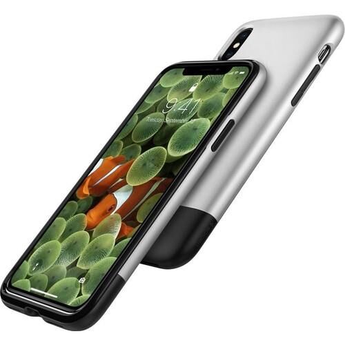 Spigen iPhone XS / iPhone X ile Uyumlu Kılıf Classic One Aluminum Gray (iPhone 10.Yıla Özel Tasarım Kılıfı)