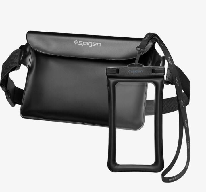 Spigen Universal Aqua Shield Waterproof Tüm Cihazlarla Uyumlu Set (Kılıf ve Çanta) A621 Black