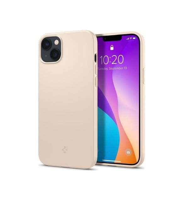 Spigen iPhone 14 Plus ile Uyumlu Kılıf Thin Fit Sand Beige
