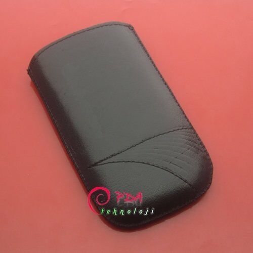 E6 ile Uyumlu Çekmeli Deri Kılıf Siyah Renk
