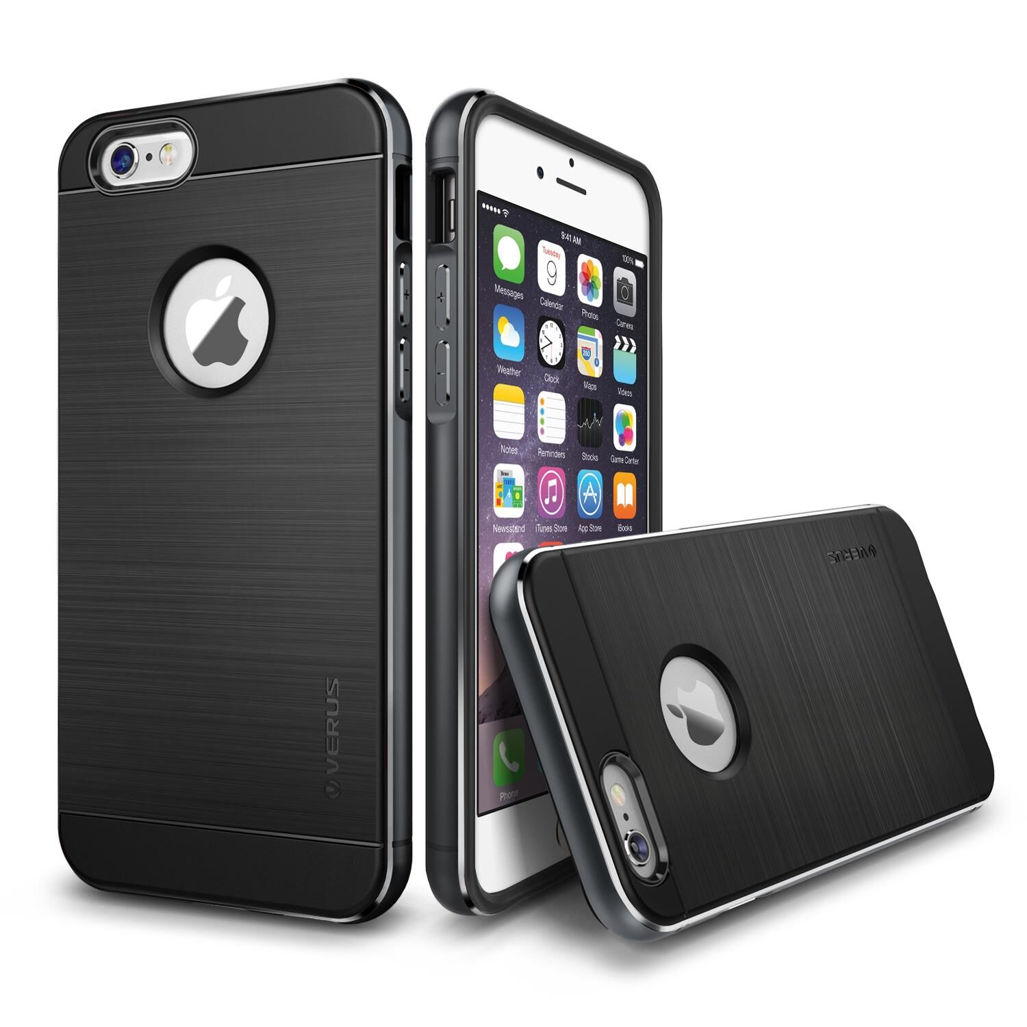 Verus iPhone 6 Plus/6S Plus ile Uyumlu New Iron Shield Kılıf Titanium
