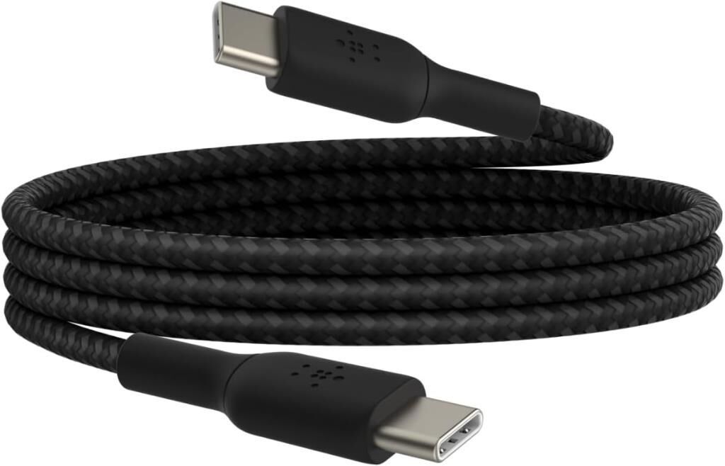 Belkin Boost Charge 60W Örgülü USB-C - USB-C Kablosu 1m Siyah