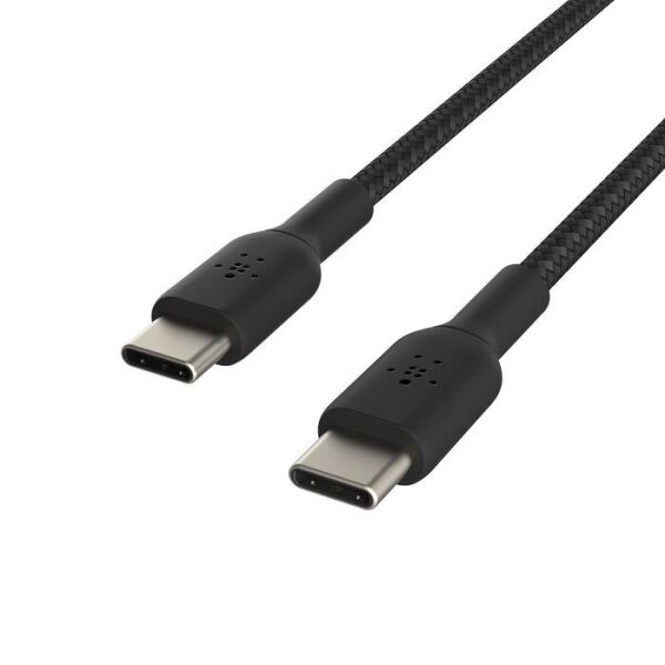 Belkin Boost Charge 60W Örgülü USB-C - USB-C Kablosu 1m Siyah
