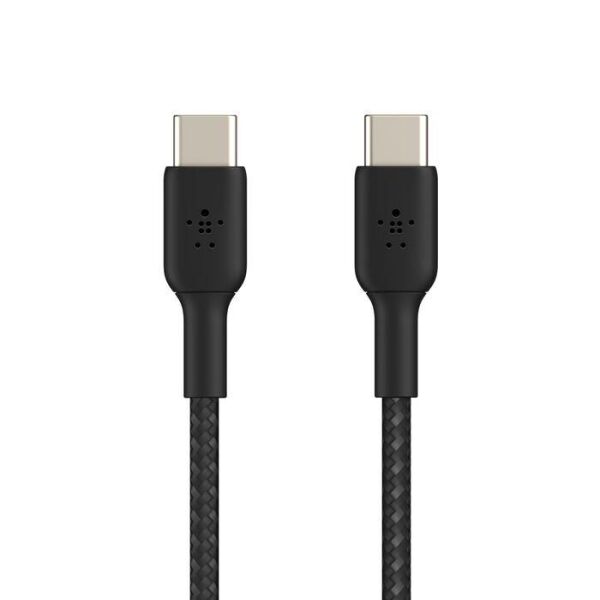 Belkin Boost Charge 60W Örgülü USB-C - USB-C Kablosu 1m Siyah