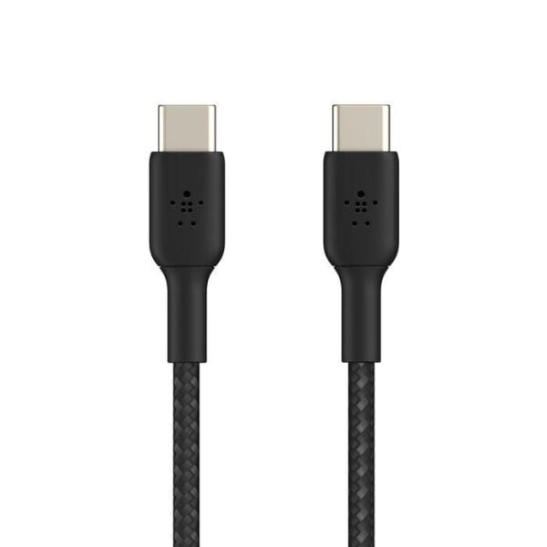 Belkin Boost Charge 60W Örgülü USB-C - USB-C Kablosu 1m Siyah