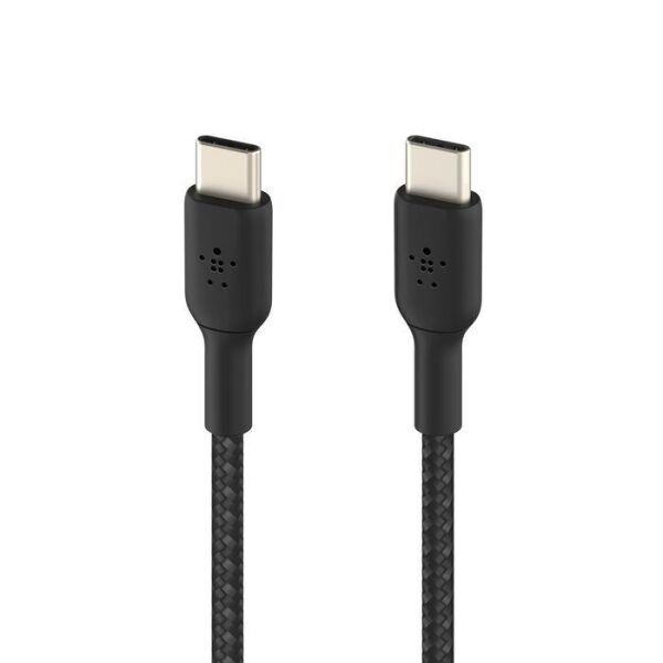 Belkin Boost Charge 60W Örgülü USB-C - USB-C Kablosu 1m Siyah