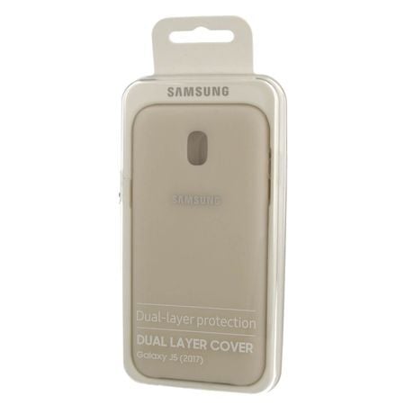 Galaxy J5 2017 ile Uyumlu Dual Layer Sert Kılıf Gold (Out)