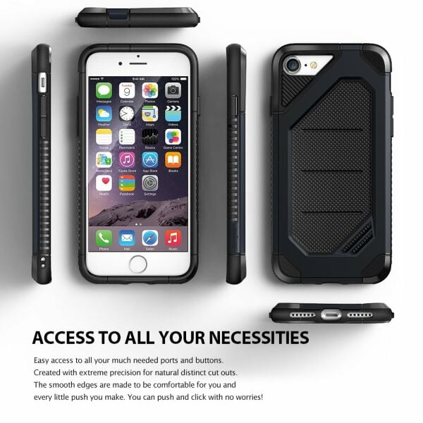 Ringke Max iPhone 7/8 ile Uyumlu KIlıf Black Tam Koruma Isı Dağılımlı Şok Emici Teknoloji