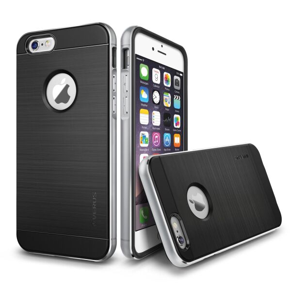 Verus iPhone 6 Plus/6S Plus ile Uyumlu New Iron Shield Kılıf Silver