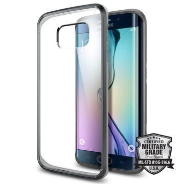 Spigen Galaxy S6 Edge ile Uyumlu Kılıf Ultra Hybrid Gun Metal