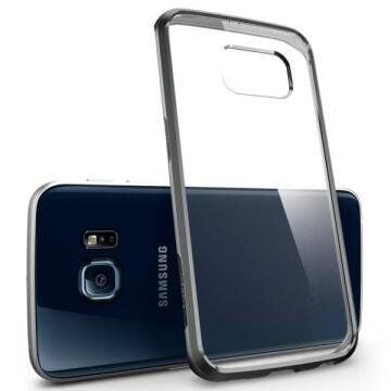 Spigen Galaxy S6 Edge ile Uyumlu Kılıf Ultra Hybrid Gun Metal