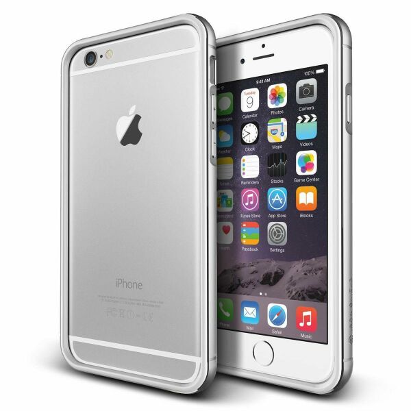 Verus iPhone 6 Plus/6S Plus ile Uyumlu Iron Bumper Kılıf White Silver