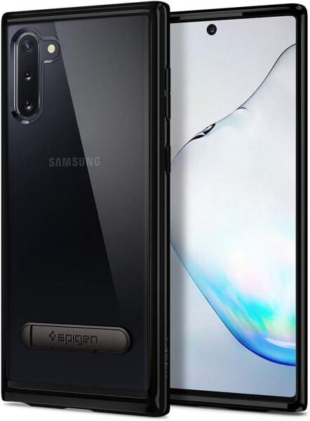 Spigen Galaxy Note 10 ile Uyumlu Kılıf Ultra Hybrid S Midnight Black