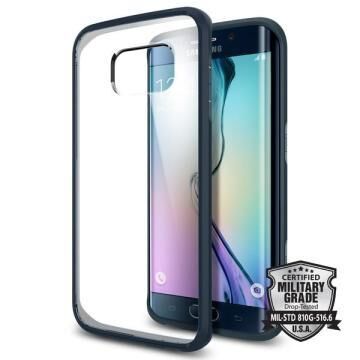 Spigen Galaxy S6 Edge ile Uyumlu Kılıf Ultra Hybrid Metal Slate
