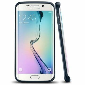 Spigen Galaxy S6 Edge ile Uyumlu Kılıf Ultra Hybrid Metal Slate