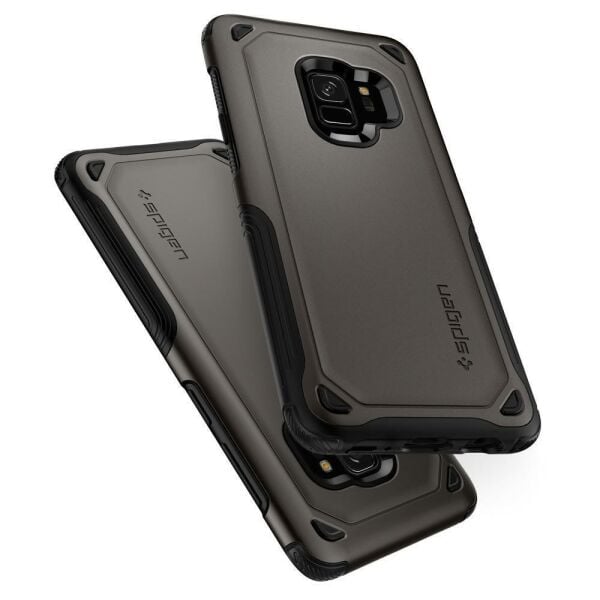 Spigen Galaxy S9 ile Uyumlu Kılıf Hybrid Armor Gunmetal