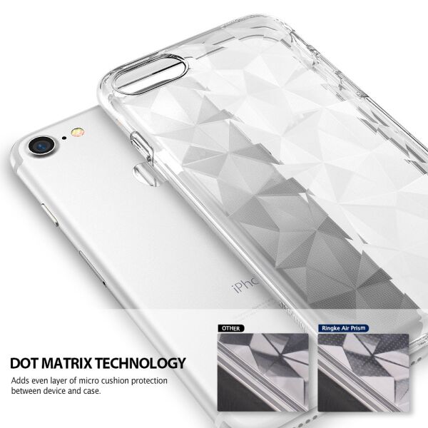 Ringke Air Prism 3D Elmas Yansıması iPhone 7 ile Uyumlu Kılıf Smoke Black