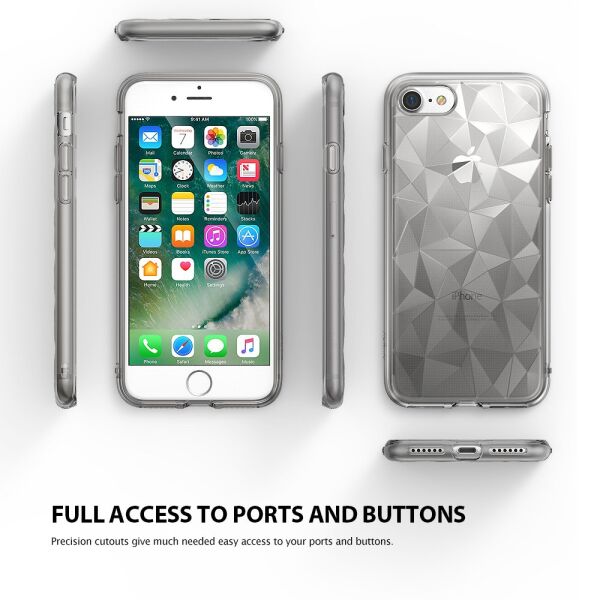 Ringke Air Prism 3D Elmas Yansıması iPhone 7 ile Uyumlu Kılıf Smoke Black