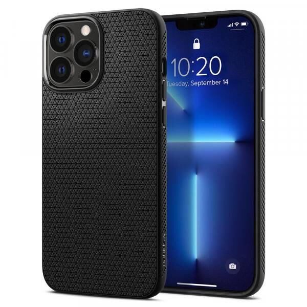 Spigen iPhone 13 Pro ile Uyumlu Kılıf Liquid Air Matte Black