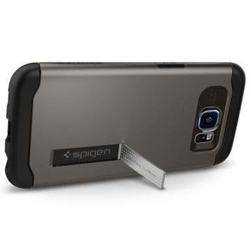Spigen Galaxy S6 ile Uyumlu Kılıf Slim Armor Gun Metal