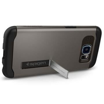 Spigen Galaxy S6 ile Uyumlu Kılıf Slim Armor Gun Metal