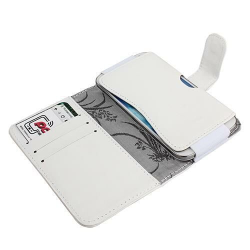 Xperia Z ile Uyumlu Yan ile Uyumlu Kapaklı Cüzdanlı Kart Bölmeli Deri Kılıf Beyaz Renk
