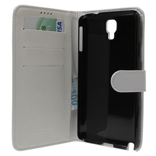 Galaxy Note 3 Neo N7500 ile Uyumlu Yan Model Kapaklı Kılıf Beyaz