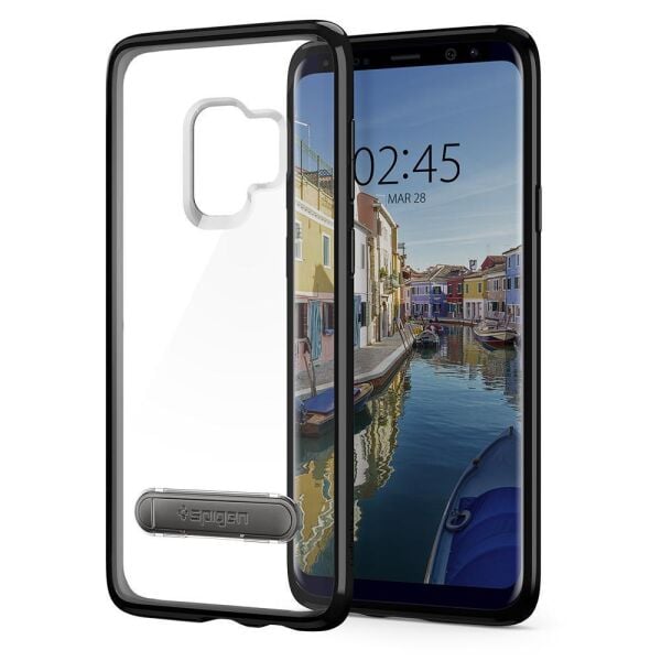Spigen Galaxy S9 ile Uyumlu Kılıf Ultra Hybrid S Midnight Black